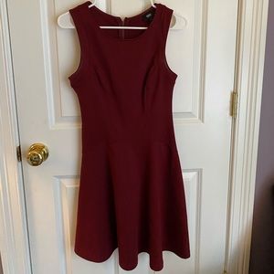 Neat burgundy dress!